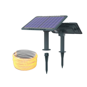 6Ah lithium iron phosphate 5-meter/10m/20m solar light strip with RGB colorful light effect courtyard decoration light string