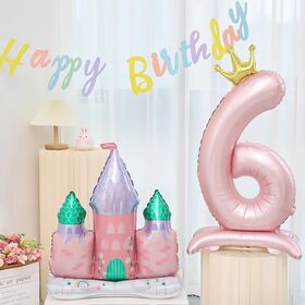 3D Large Standing Foil Balloon with Base Balloons for Birthday Party Festival Decoration Scene Decor