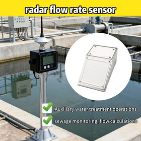 Manufacturer 24GHz/80GHz Radar Flowmeter, 0.05-20m/s Industrial Water Level Sensor, Flow Measurement Sensor 0.1-40m