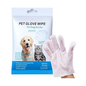 Lingettes Nettoyantes Hypoallergéniques pour Chiens et Chats, Gants de Nettoyage pour Animaux de Compagnie, Idéales pour la Maison ou les Voyages