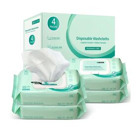 Lingettes jetables pour adultes, hypoallergéniques et biologiques, pour le corps, idéales pour les voyages et l'extérieur