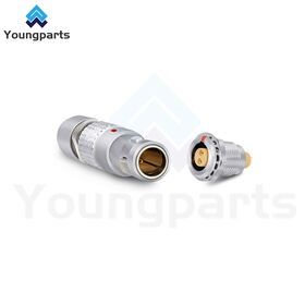 FFA.1S.275.CTAC37 1-poliger koaxialer Rundsteckverbinder - Push-Pull-Stecker, gerade, für Ultraschall- und HF-Kabel