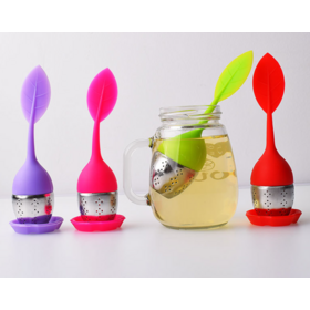 Wholesale silicone tea filter, tea ball, tea strainer, heart-shaped silicone tea brewer, heat-resistant,Tea infusers