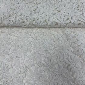 Dernière Dentelle Chimique Soluble dans l'Eau Blanche pour Robes 2022 - Dentelle de Design Exclusif pour Fabricants de Vêtements