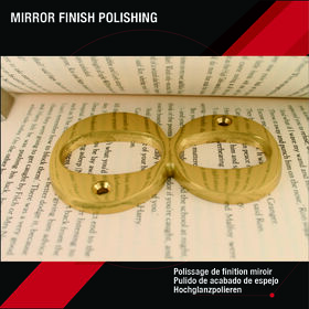 ZhongWang Hardware A100 4 Inch Bright Brass House Number 8 for outside door Home accessories Brass house number outside front door