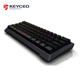 Keyboard gaming ringkas nirkabel mini isi ulang portabel 60% keyboard membran game RGB