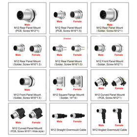Mini-Snap Circular Connector, 10 Pin, Male, Solder Cup, Panel Mount - AA1L0C-P10MCC0