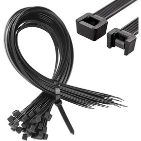 100 Pack Of Black Cable Ties - 300mm X 3.6mm - 12 Inch Premium Nylon - View #4