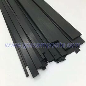 Pabrik Kustom CFRP Pultruded Batang strip serat karbon, Batang datar serat karbon 12K untuk Leher Gitar & perlengkapan olahraga