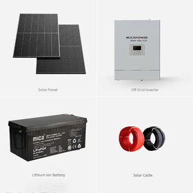 Fabrikpreis Angepasstes netzunabhängiges 24V 150Ah 3.84kWh Lithium-LiFePO4-Batterie-Energiespeichersystem mit Solarpanel & Wechselrichter