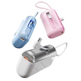 Moule privé 10000mAh Banque d'alimentation mini capsule extérieure Type-C 22.5W PD Affichage LED KC Banque de chargeur avec support