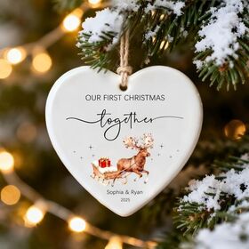 Logo personnalisé En Céramique Ornement Double Face Sur L'impression De Noël Décor Unique Forme De Vacances Pendentif Suspendu pour La Maison Cadeau