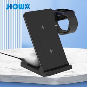 15W Fast Wireless Charger Stand Holder 3 in 1 Wireless Charger for iPhone iWatch Airpods
