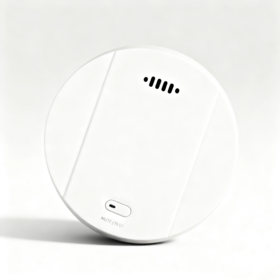 كاشف دخان لاسلكي 868 ميجاهرتز نظام إنذار حريق مستشعر أمان منزلي بلاستيكي مع تحكم في التطبيق للمنازل والفنادق