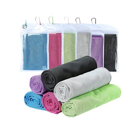 Enveloppements de cou de refroidissement, serviette de glace, serviette fraîche respirante molle, serviette de Microfiber pour le yoga, sport, course à pied, gymnase, séance d'entraînement, camping, forme physique