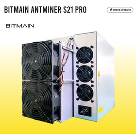 سعر المصنع جهاز تعدين البيتكوين عالي الكفاءة Antminer S21 Pro 234Th/s بظهر مرتفع