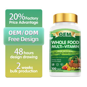 OEM Multivitamin-Tabletten mit Vitamin A zum Schutz und Vitamin D + B12 zur Verbesserung der Konzentration und zur Bekämpfung von Müdigkeit