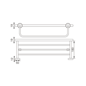 NEW Wall Mounted Space Saving Stainless Steel Towel Rack for Hotel Bathroom