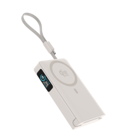 2026 Best Seller qi2.2 25W 10000mAh Semi-Solid Wireless power Bank with Folding Stand + 30W Cable + TFT Display