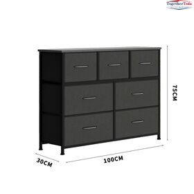 WLIVE Commode 9 Tiroirs En Tissu – Tour De Rangement Blanc Pour Chambre, Entrée, Placard – Cadre Acier