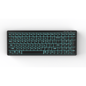 98% Low-Profile-Gaming-Tastatur, Low-Profile-Membran-Tastatur, Hybrid Pro-Tastatur | Kompakte kabellose 100-Tasten-Tastatur für Büroanwendungen