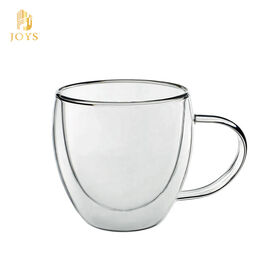 بيع بالجملة أكواب شاي زجاجية من المصنع مباشرة 150 مل أكواب زجاج بوروسيليكات مزدوجة الجدار معزولة