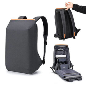 Mochila Antifurto Moderna com Design de Zíper Oculto, Carregamento USB para Viagens de Negócios, Impermeável, Compartimento para Laptop de 15.6", Logotipos OEM