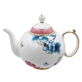 Bule de chá de 1000 ml em porcelana Bone China com xícara de chá e caixa de presente para o Dia das Mães, conjunto de chá de porcelana fina, conjunto de café