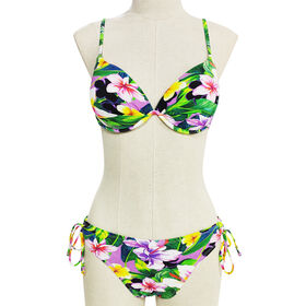 Wholesale Custom Swimwear Beachwear for Ladies Sexy Floral Design Women's Micro String Bikinis Set Two Piece Bathing Suit