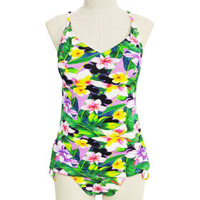 Fato de Banho Floral Personalizado de Uma Peça para Mulheres, Monokinis Respiráveis de Secagem Rápida, Roupa de Praia