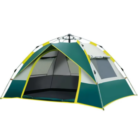 Al aire libre de cuatro estaciones de camuflaje automático tienda de campaña 2-3-4 personas uso familiar anti-mosquito impermeable dos ventanas 200x200cm
