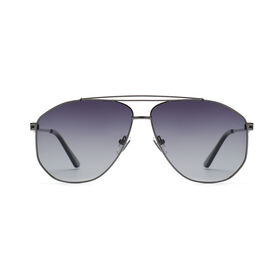 Diseñador de la señora hombres metal acero inoxidable Gafas sol doble puente UV400 polarizado personalizado sombras Sol productos listos para venta