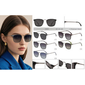 Großhandel Fabrik Neueste Beliebte Augenbrauen Design Unisex Runde Polarisierte Tac Mode Metall Sonnenbrille