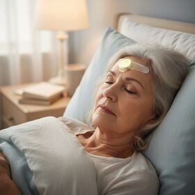 Drahtloses Schlafmassagegerät: Mikrostrom-Stimulation, Tiefschlaf, Stressabbau, Kopfimpulstechnologie für Schlaflosigkeit und Angstzustände