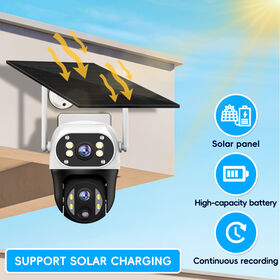 Factory Price Wholesale V380 WiFi Dual Lens Solar 6MP CCTV Camera - High-Quality 4G 5G Network Security Camera for Outdoor Use