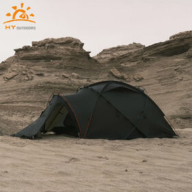 4-Season Waterproof Camping Tent for 2 People - 15D-20D Ripstop Nylon Aluminum Pole, High-End Shelter for Mountaineering, Custom
