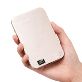 ODM Power Bank Sem Fio Ultra Fina de 5000mAh Carregador de Telefone com Display Digital Alumínio Dourado 20W Mini Power Banks Magnéticos Portáteis