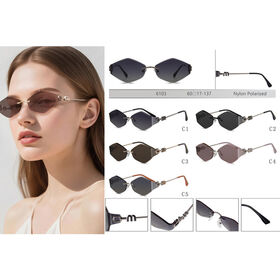 Venta superior de moda de lujo playa logotipo personalizado lente gafas de sol irregular sin montura gafas de sol