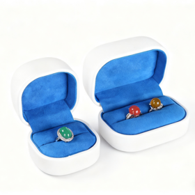Caixa de couro PU de design novo e de qualidade para presente, casamento, anel, brincos, colar, pulseira, bracelete e caixas de armazenamento de joias