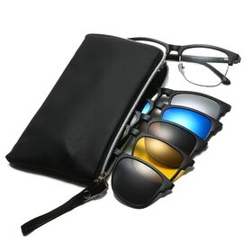 Wholesale fashion sunglasses PC/TR90 material with 5 in 1 lenses ,uv400
