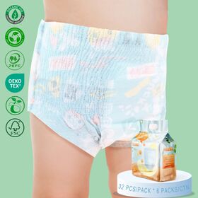 KOSTENLOSE PROBE Hochwertige Baby-Windel zum Hochziehen, biologisch abbaubare Einweg-Babywindel, bequeme, atmungsaktive Babywindel-Hose