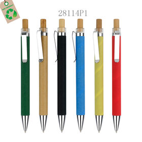 Company Customized Advertising Wholesale Cheap Recycled Paper Bamboo Ball Point Pen