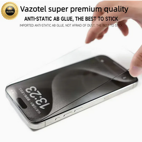 Premium 2.5D Full Cover Anti-Fingerprint 5X Reinforced Tempered Glass for iPhone 16/17 Pro Max