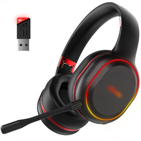 Supplier 2.4G Wireless Wired Dynamic Headphones Low Latency Detachable Microphone RGB Backlight Gaming Headset for Mobile Phone