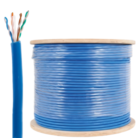 Cable Ethernet Cat6A U/UTP a Granel, 305 m, 23 AWG, Cobre Sólido Desnudo, 650 MHz, Cable de Red No Apantallado de Alto Rendimiento
