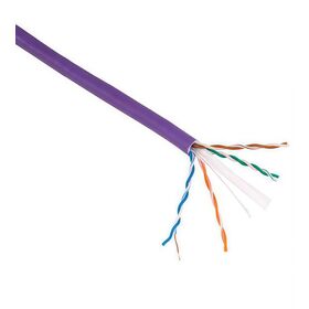 Cat6A Unshielded Lan Cable, UTP, 1000ft, 23AWG, 10Gb (10 Gigabit), 750MHz, Solid Pure Copper, Bulk Ethernet Cable, Violet