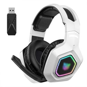 Supplier2.4G Wireless for Wired Gaming Headphones Low-Latency Noise Cancellation RGB Backlighting Over-ear Design for Mobile Phone