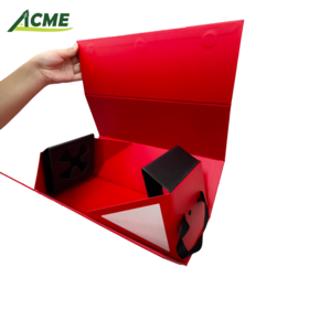 Boîte cadeau de luxe pliable, belle, personnalisée, colorée et portable, emballage recyclable pour vin