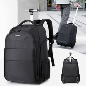 Mochila de negócios com rodas por atacado, nova, funcional e durável, mala trolley com rodas para viagens, deslocamentos, escritório, escola
