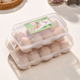 Boîte à œufs Portable à 2 Compartiments Avec Mousqueton - Pour Rangement Frigo, Camping, Pique-nique